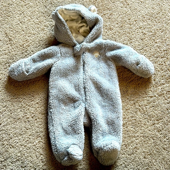 Sherpa hooded newborn footsie - Picture 1 of 5